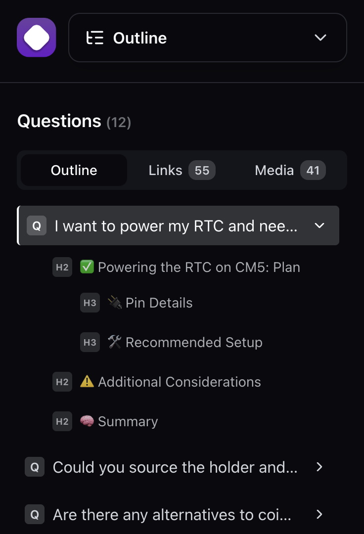 Chat Outline - Hierarchy
